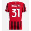 AC Milan Strahinja Pavlovic #31 Hjemmedrakt Kvinner 2024-25 Kortermet